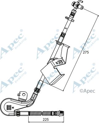 APEC BRAKING Bremžu šļūtene HOS3907